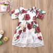 Newborn Kid Baby Girl Clothes Floral Lace Prom Party Tops T Shirt Tail Dresses C