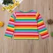 AU Toddler Kids Baby Girls Rainbow Long Sleeve Pullover Tops T-shirt Sweatshirt