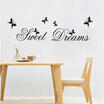 DIY Sweet Dreams Butterfly Mural Wall Quote Decals Sticker Vinyl Room Decor UKLX