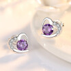 Heart Stud Earrings Wedding Party Fashion Jewelry Brithday Gift Classic Cubic Zirconia Accessories E235