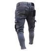 Fashion Mens Skinny Jeans Biker Destroyed Frayed Slim Fit Denim Pants Trousers