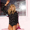 US Women Ladies Star Printed Bodysuit Stretch Leotard Long Sleeved Body Jumpsuit