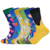 LifeWheel Mens Cotton Casual Long Athletic Multicolor Mid-calf Socks 6 Pair