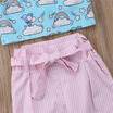 Toddler Baby Summer Rainbow Outfits Clothes Kids Girls T-shirt TopPants Set