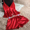 Sexy Lingerie Women Silk Lace Robe Dress Babydoll Nightdress Nightgown Sleepwear