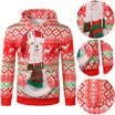 UK Womens Mens Hooded Christmas 3D Print Hoodies Unisex Sweatshirt Pullover Tops