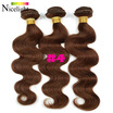 Nicelight Hair Brazilian Virgin Hair Body Wave 3PCS Brazilian Body Wave Brazilian Hair Weave Bundles Light Dark Brown Hair 2 4