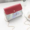 Women PVC Mini Chain Bag Laser Transparent Clear Tote Shoulder Crossbody Handbag