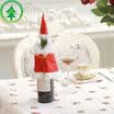 Red Wine Bottle Cover Sweater Santa Christmas Xmas Decoration Sequins Decor
