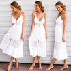 Women Summer Boho Short Maxi Dress Evening Cocktail Party Beach Dresses Sundress