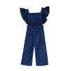 US Stock Toddler Kids Girls Velvet Bib Pants Backless Romper Jumpsuit Outfits