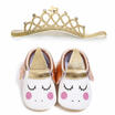 US Newborn Baby Girl Soft Crib Shoes Infants Anti-slip Sneaker Prewalker 0-18M