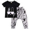 2PCS Toddler Boys Baby Monster Outfits T-shirtLong Pants Clothes Set 6-24Month