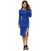 Long Sleeve Bodycon Dress With Slits