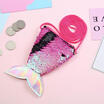 Kid Girl Colorful Change Sequin Mermaid Tail Bag Wallet Purse Pouch Notecase