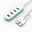 Shanze SAMZHE JXQ-C03 USB splitter USB30 high-speed expansion of the distinguished fashion 4 HUB hub desktop computer notebook a drag four 30CM light green