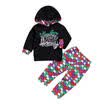 2pcs Infant Baby Boy Girls Clothes Hooded T-shirt TopsPants Mermaid Outfits Set