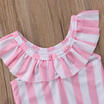 Canis Toddler Kid Baby Girls Striped Bikini Swimwear Swimsuit Bathing Suit Beach