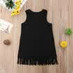 Cute Toddler Kids Baby Girl Summer Clothes Sleeveless Tassel Top Casual Dresses