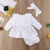 Newborn Infant Baby Girls Princess Collar Skirt DressHarem Shorts Pants Clothes