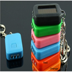 Mini Solar Power Rechargeable 3LED Flashlight Keychain Light Lamp Torch Gift h