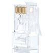 AMPCOM A4 Engineering Grade Crystal Heads Class 6 Copper Plated Gold RJ45 Gigabit Network Cable Connectors 50U Gold Plated 50