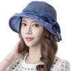 Jingdong Supermarket Siggi SI88339 hat female summer silk sun hat Korean version of the tide of silk can be folded sun hat outdoor travel leisure basin cap Tibetan green 57CM