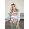 Womens Long Sleeve Floral Print Shirt Casual Blouse Tops Loose T Shirt Pullover