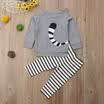 2PCS Infant Toddler Kids Baby Girl Outfits Set Clothes T-shirt TopsLong Pants