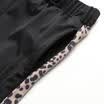 US Womens Leopard Casual Drawstring Elastic Long Pants Ladies Pencil Trousers