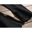New Mens Skinny Super Stretch Fit Ripped Denim Jeans All Waist Black Frayed