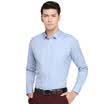 Red Bean Hodo Men Business Dress Up Simple Pure Slim Men Long Sleeve Shirt B05 Blue 42