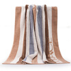 Grace towel home textiles cotton jacquard thickening water absorption classic horizontal stripes large bath towel brown 450g 140 70cm
