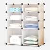 ColesHome 8 cell plastic clothes cabinet storage rack