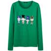 Semir Women&39s round neck cartoon printed cotton long-sleeved T-shirt Korean version of the shirt 19316010906 in the flower gray M