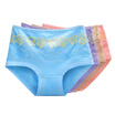 Miyaji very 4 ladies underwear cotton waist lace underwear female autumn&winter models blue pink light purple color XL code