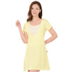 Breastfeeding skirt cotton short-sleeved feeding dress outside the clothing after the life of the skirt month home service lemon yellow ly3909cxxl