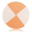 UPLUS wet&dry round four cut make-up puff color random semi-fan-shaped cotton makeup on the foundation BB cream powder