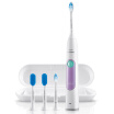 Philips PHILIPS electric toothbrush HX6616 51 adult rechargeable gingival care type acoustic vibration toothbrush elegant pretty purple 3 files strength 2 brush head 2 tongue brush brush 1 travel box