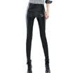 MAZOE pu leather pants women wear black leggings high waist plus velvet thick pants pants M8868 black XL