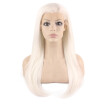 Iwona Synthetic Hair Lace Front Long Stright Silver White Blonde Wig