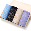 Beautiful&elegant ladies underwear sexy lace waist cotton crotch panties female 4 loaded sky blue black color light purple L code
