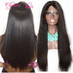Clymene Hair Long Light Yaki Straight Full Lace Wigs Human Hair Brazilian Full Lace Virgin Hair Wigs Natural Hairline