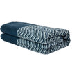 Matt towel home textile pure cotton yarn-dyed multi-arm absorbent soft dream space padded towel sky blue deep blue 500g Article 70 140cm Article