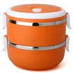 Jilui Lunch Box Pens Love Series 14 L stainless steel double color lunch box TB-102 orange
