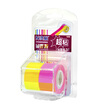 STICKN 36540 Ultra-tight reel notes paper tape With tape 25mm 10m Fluorescent magenta yellow 2 rolls card