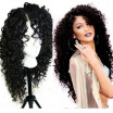 NLW 10A Malaysian virgin human hair Full lace wigs Curly Glueless wigs with baby hair for black women