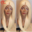 Hesperis Fashion Color 60 Silky Straight Platinum Blonde Full Lace Human Hair Wigs