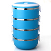 Jilui lunch box mention pot love series 28 liters stainless steel four layer color lunch box TB-104 green