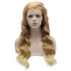 Iwona Synthetic Hair Lace Front Long Wavy 613 Tip Blonde Wig